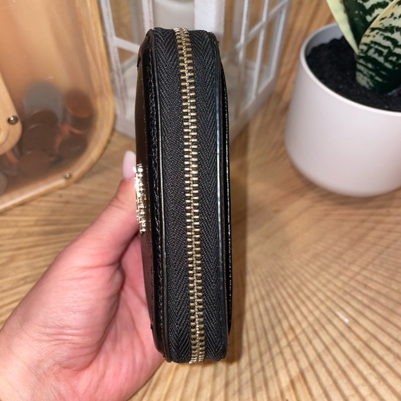 Black Pebble Kate Spade keychain mini wallet - Picture 3 of 9